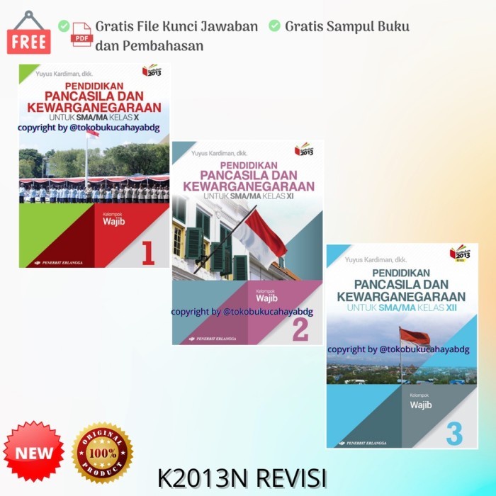 MUST HAVE BUKU PPKN SMA (WAJIB) KELAS 10 11 12 YUYUS KARDIMAN K13N ERLANGGA BARU TERMURAH