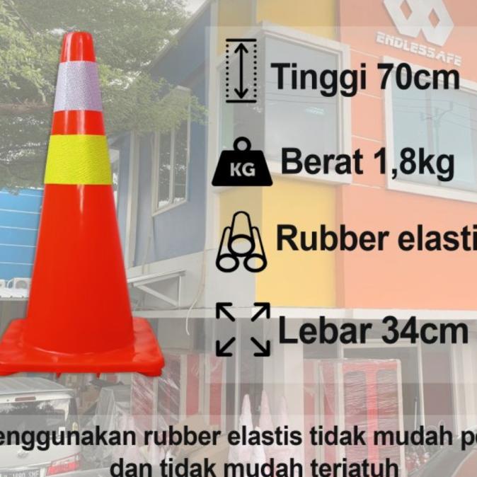 trafic cone 75 Best orange/ Kerucut Pembatas Jalan/ Kerucut Raber