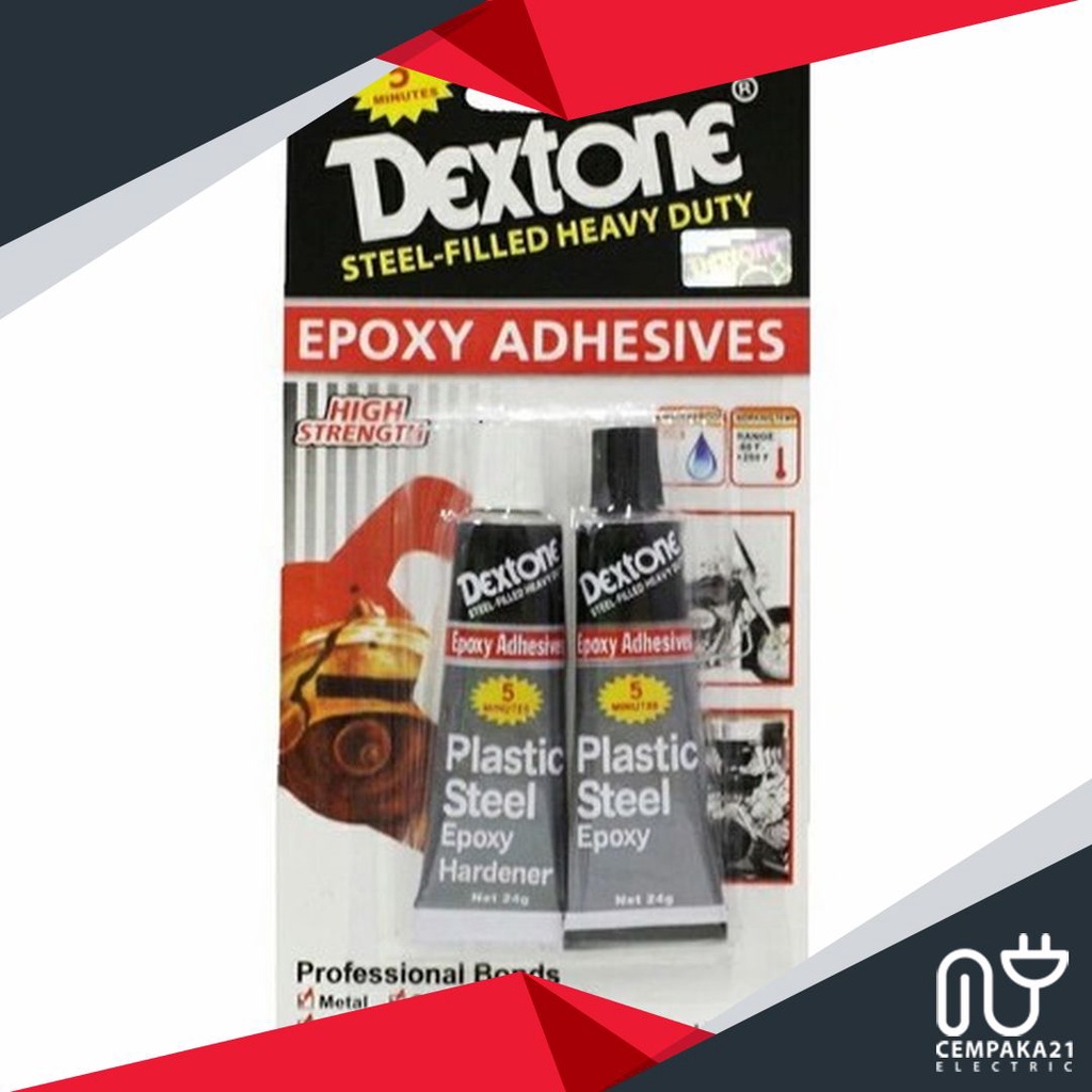 

Dextone Lem Besi Plastik Keramik Epoxy Plastic Steel 5 menit