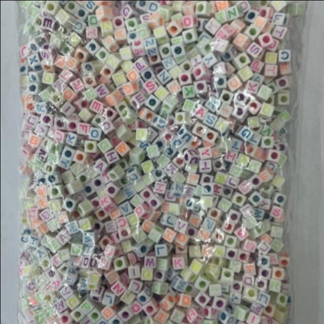 

450gram Mote Manik Huruf / Abjad / Alfabet / Angka / Zodiac Kotak 7x7