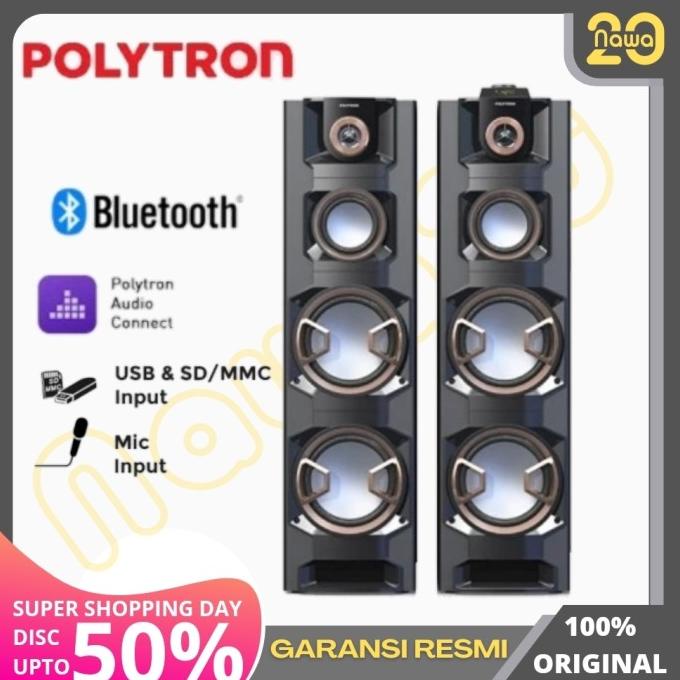SPEAKER POLYTRON PAS 8E28 AUDIO AKTIF PAS8E28 KARAOKE PAS-8E28 SALON