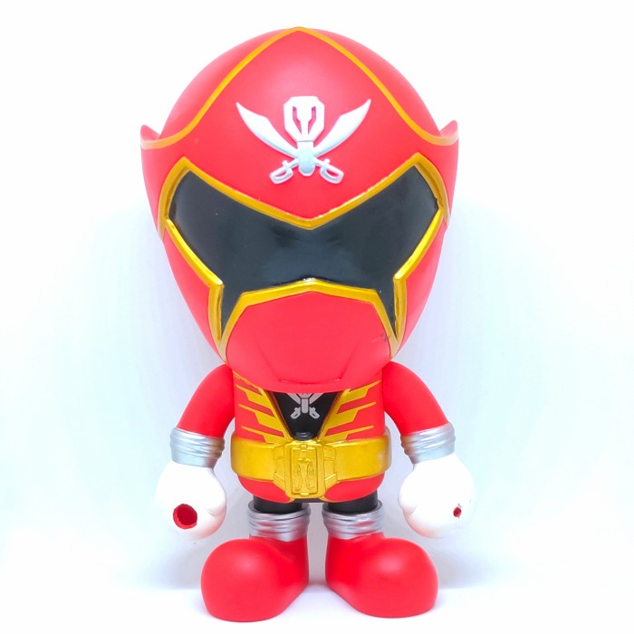 banpresto kaizoku sentai gokaiger red big head cute vinyl 15 cm figure jatimulyan.seller