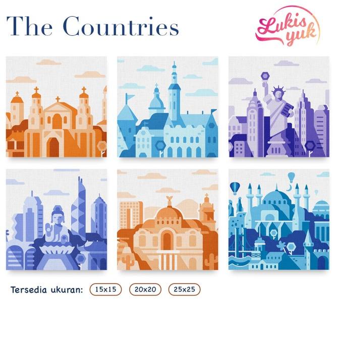 

Alat Countries Series - Paint by Number Kit - DIY Paint - by LukisYuk Baru|Kode 1196