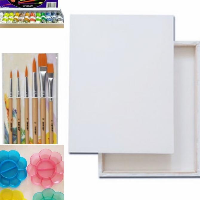 

Alat Paket Alat Lukis + Kanvas Lukis 60x80 Baru|Kode 1197