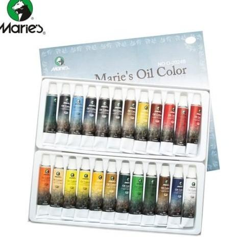 

Terbaru!! Cat Minyak / Oil Colour Maries type O-2024B (isi 24 warna) Baru|Kode 1240