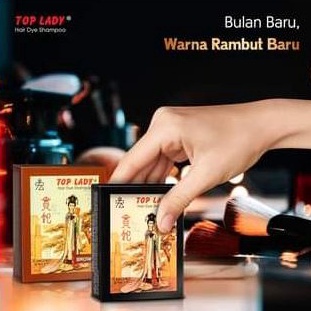 PROMO SPESIAL Top Lady Hair Dye Shampoo Hitam / Coklat