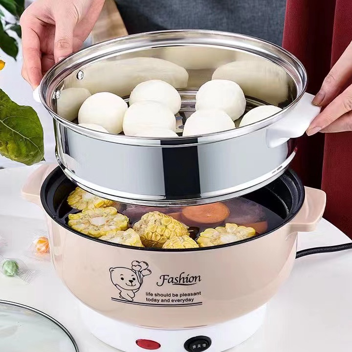 Terkini Multifungsi Non-Stick Electric Rice Cooker Memasak Steamboat Pot Periuk Nasi/Periuk Steamboa