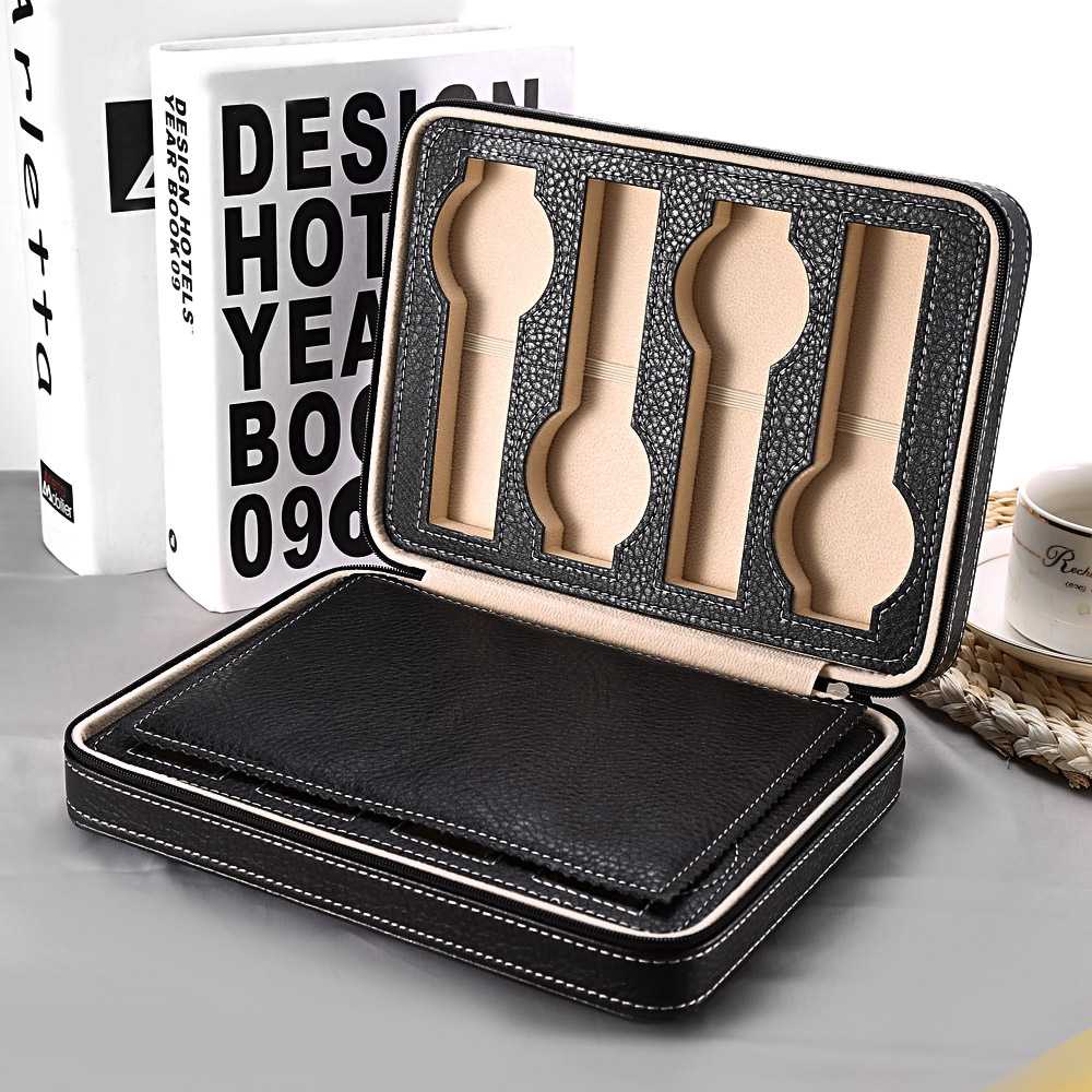 Kotak Jam Tangan Display Box Bahan Kulit 8 Grid - L-001