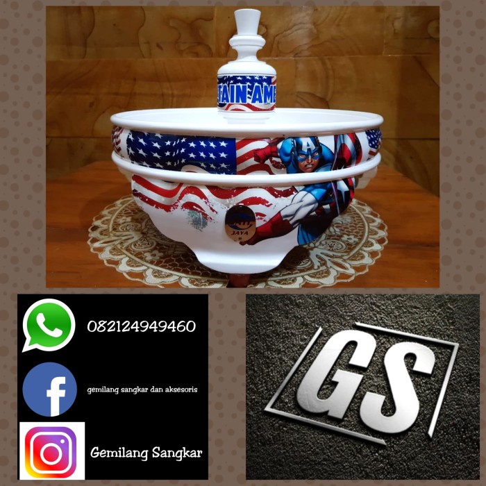 Tebok lovebird motif captain america Decal