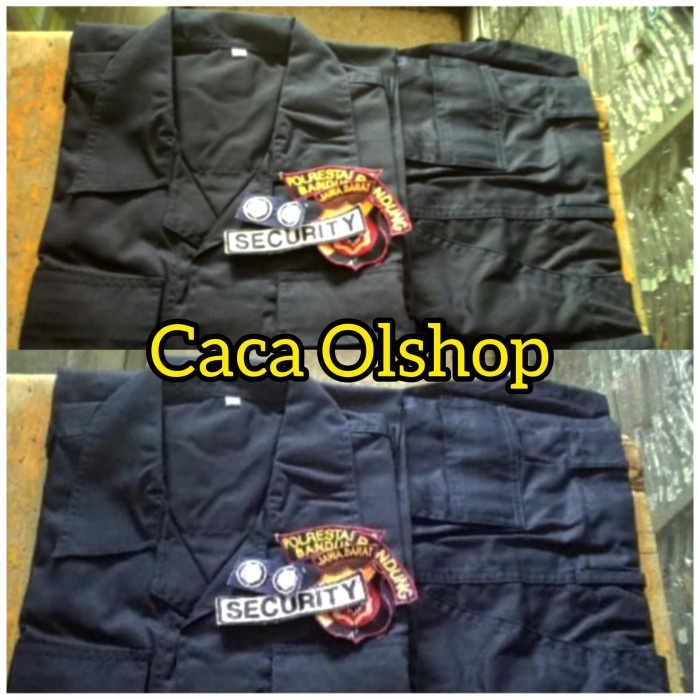 Promo BajuSeragamSetelan Pdl HitamBiru SatpamSecurity