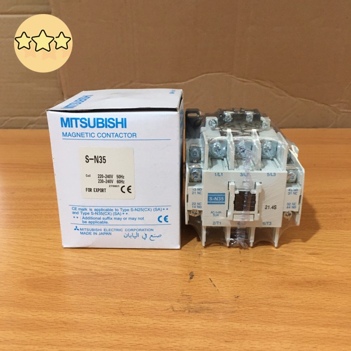 ✅Baru Mitsubishi Contactor Sn 35 Kontaktor S-N35 Sn35 Sn-35 Berkualitas