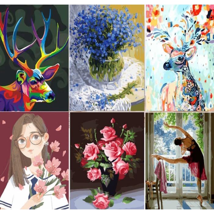 

Diy Set Painting By Numbers Canvas Lukisan Lukis Painting Number Type2