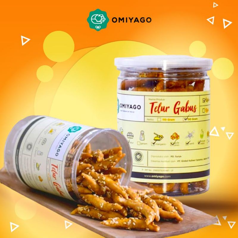 

Omiyago Telur Gabus Manis 130gr / Telur Gabus Gula Aren / Gabus Manis / Cendol Manis /Gabus Wijen