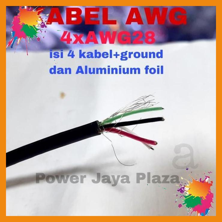 kabel data sensor isi 4 + ground &amp; aluminum foil awg28 d:4mm [pjp]