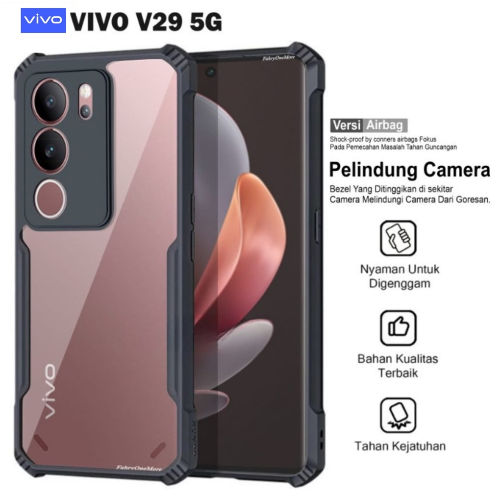 Case Vivo V29 5G V27 5G V27e V21 5G Hard Case Anti Licin Transparant