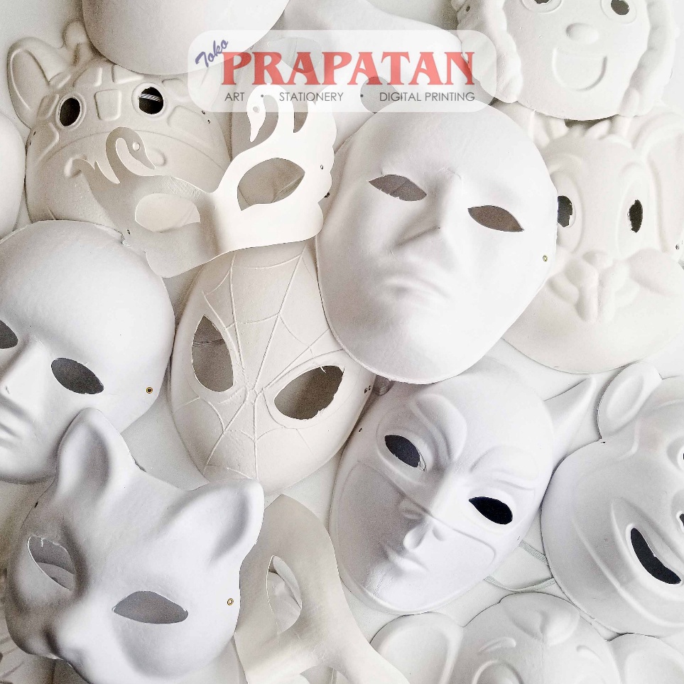 Jangan ketinggalan0g0Fu Topeng Lukis Wajah Polos Putih | Topeng Binatang