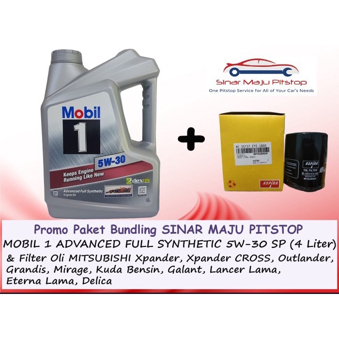 [New] Paket Oli 4 Liter Mobil 1 5W-30  Filter Mitsubishi Eterna  Lancer Diskon