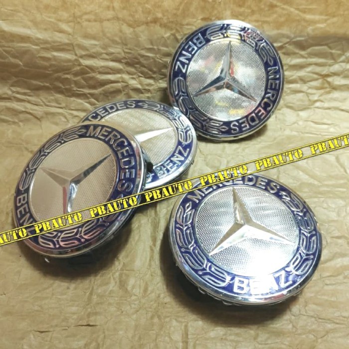✨New Set 4Pcs Dop Velg Timbul Bintang Padi Biru Mercedes Benz / Dop Mercy Diskon