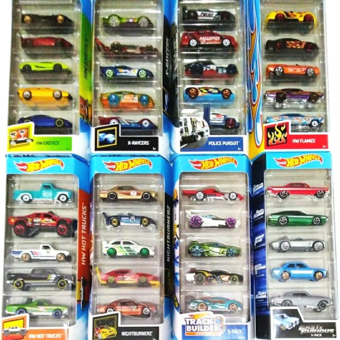 Promo Hot Wheels Hw 5 Pack (Giftpack Isi 5 Pcs) Random Acak Murah Ori Mattel Terbaru