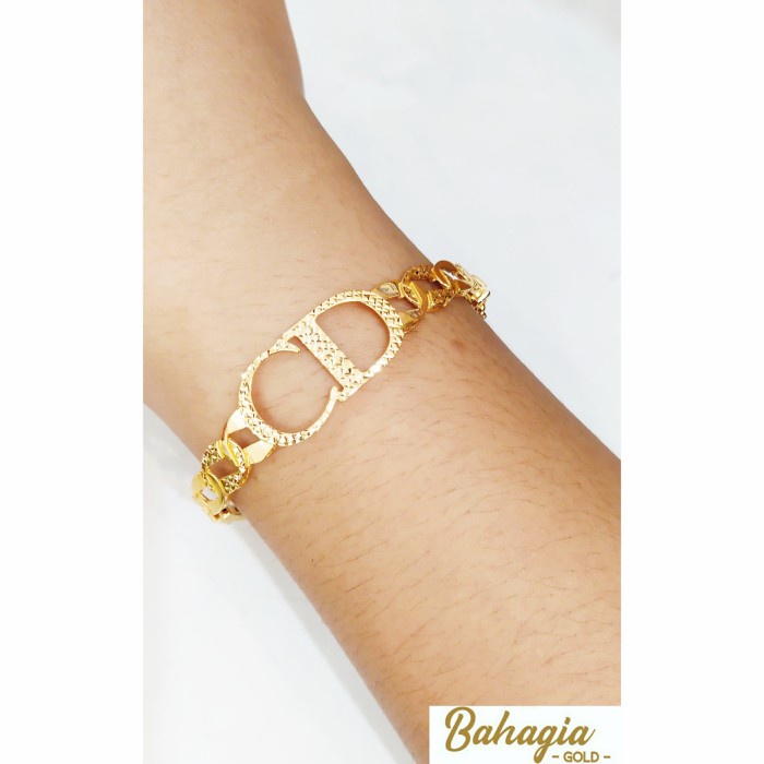 ✨Sale Gelang Model Cd Ukir Kadar Emas 700 Berkualitas