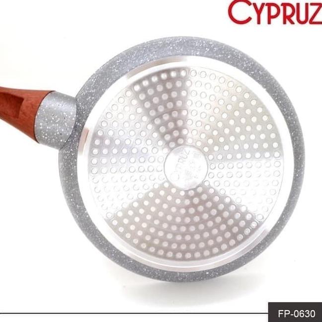Panci Kuali Wok Pan Fry Pan Cypruz Marble Set Arisan Set + Tutup 30 Cm
