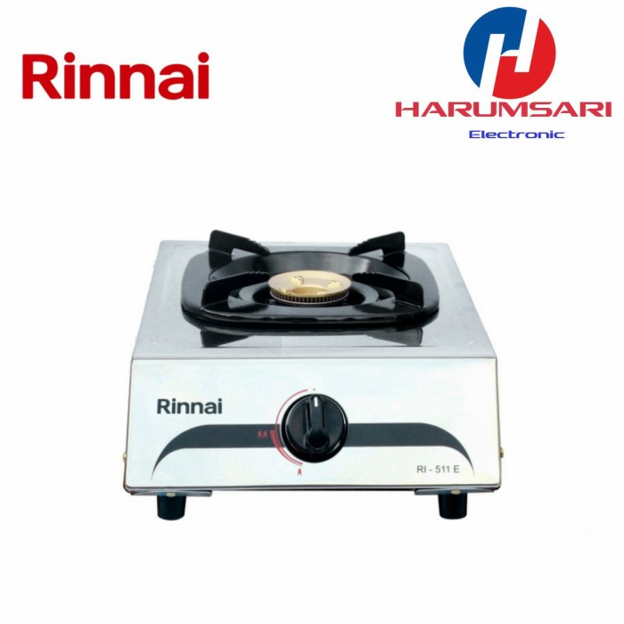 [Ori] Kompor Gas Rinnai 1 Satu Tungku Stainless Ri-511E Bisa Gojek