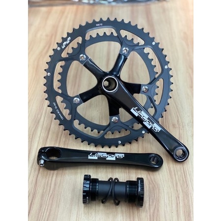 ✨Ori Crankset Sepeda- Crankset Litepro Double Chainring 56-44T Ht2 Terbatas