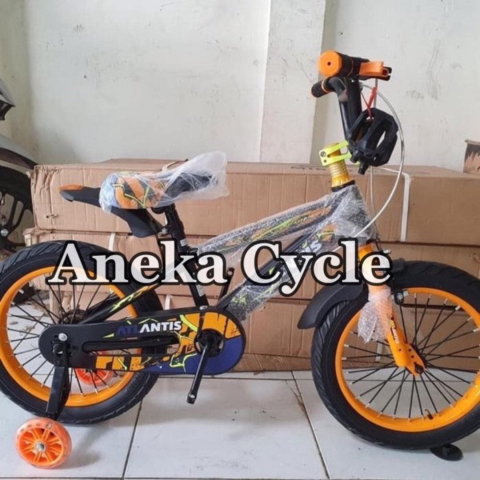 ✨Ori Sepeda Anak Bmx Atlantis Sparta 18 Sepeda Cowok Roda Empat Ban Besar Limited