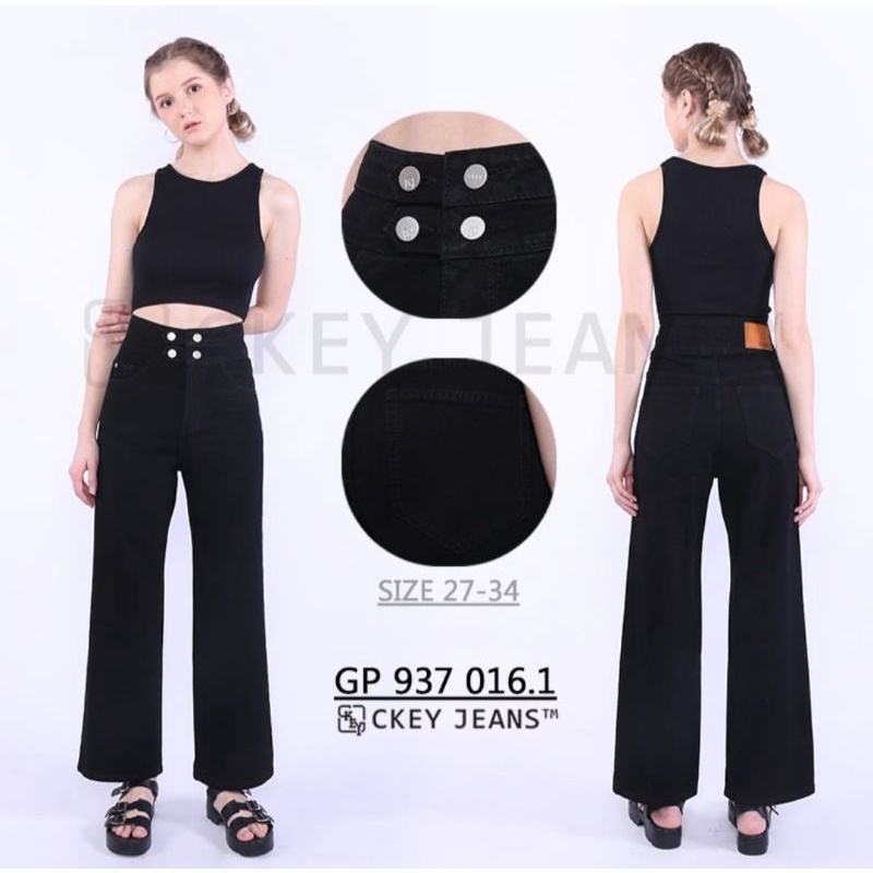 Etna - Kulot Loose Ckey Jeans Kancing 4 Premium - Non strech