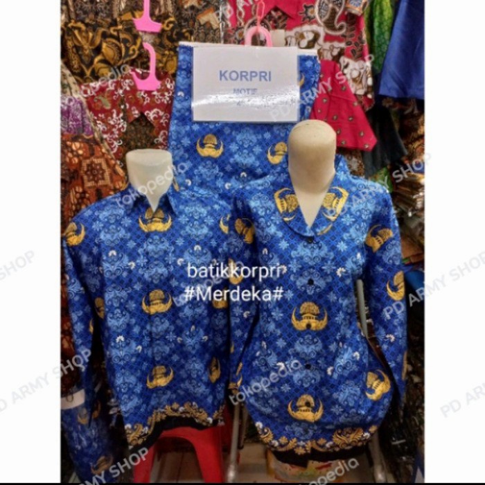[New] Baju Batik Korpri Terbaru Pria Dan Wanita Full Katun Kualitas Terbaik Diskon