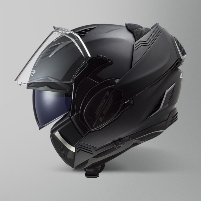 [New Ori] Ls2 Ff900 Valiant Ii Solid Matt Black L Helm Modular L Ff399 Ff 399 Diskon