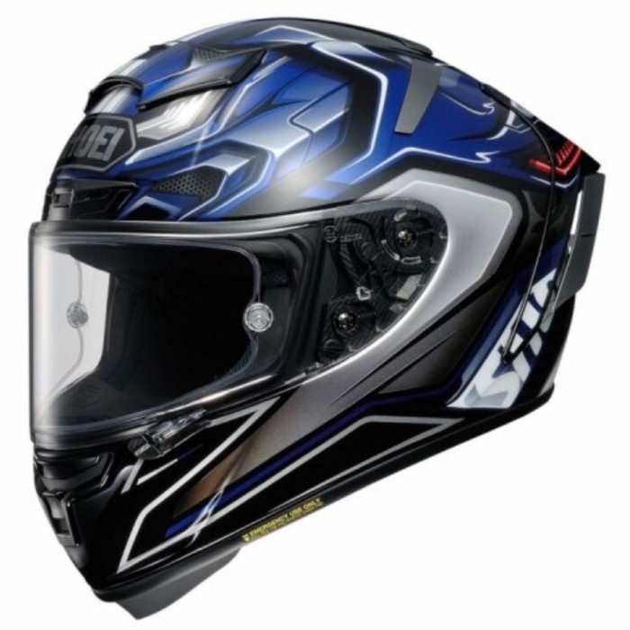 [New Ori] Shoei X14 Aerodyne Tc2 Blue Silver  Helm Full Face Ori  Shoei X14 Terbaru