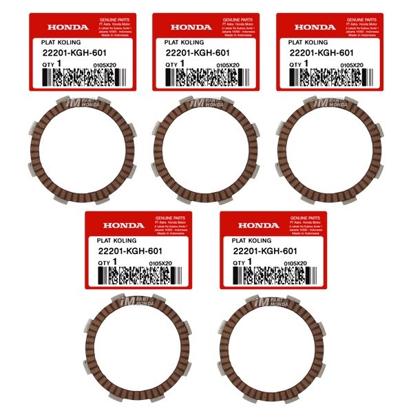 ✨Ori 22201-Kgh-601 Kampas Kopling Cb 150 R Old Cbr 150 R K45A Cs1 Set 5 Pcs Berkualitas