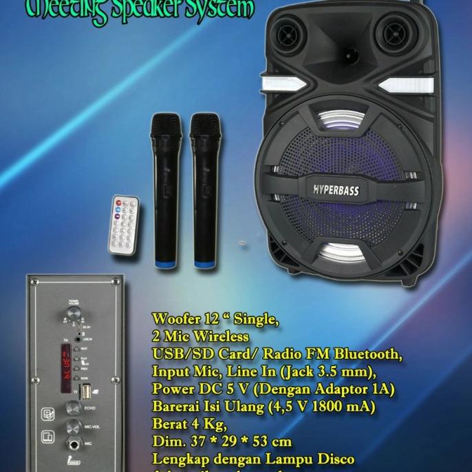 speaker Portable Bluetooth/speaker Portable meeting 12 inch hyperbass
