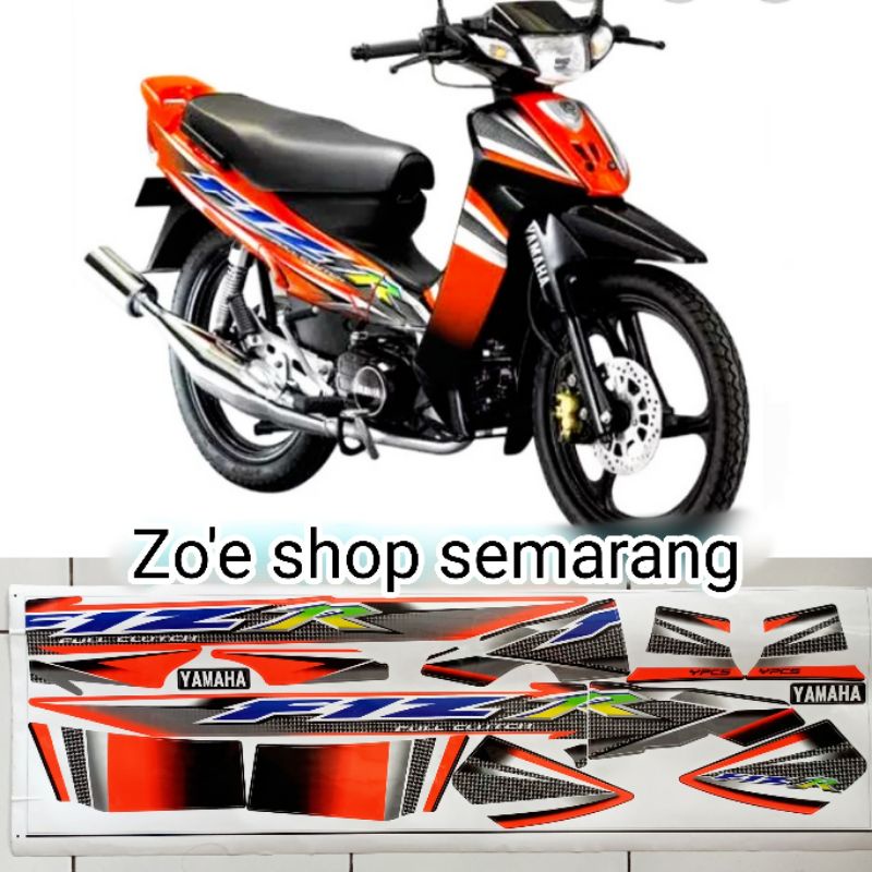 striping f1zr 2004 orange hitam anti luntur