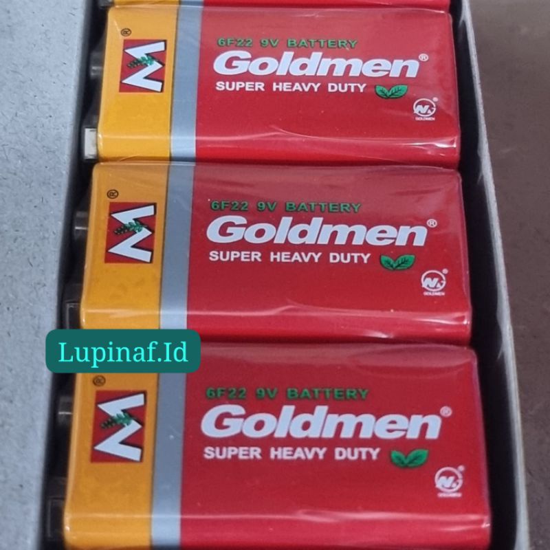 BATERAI 9V KOTAK GOLDMEN BATTERY 9 VOLT SQUARE