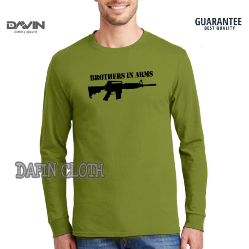 Kaos Pria Baju Tshirt Lengan Panjang Brother In Arms Sniper