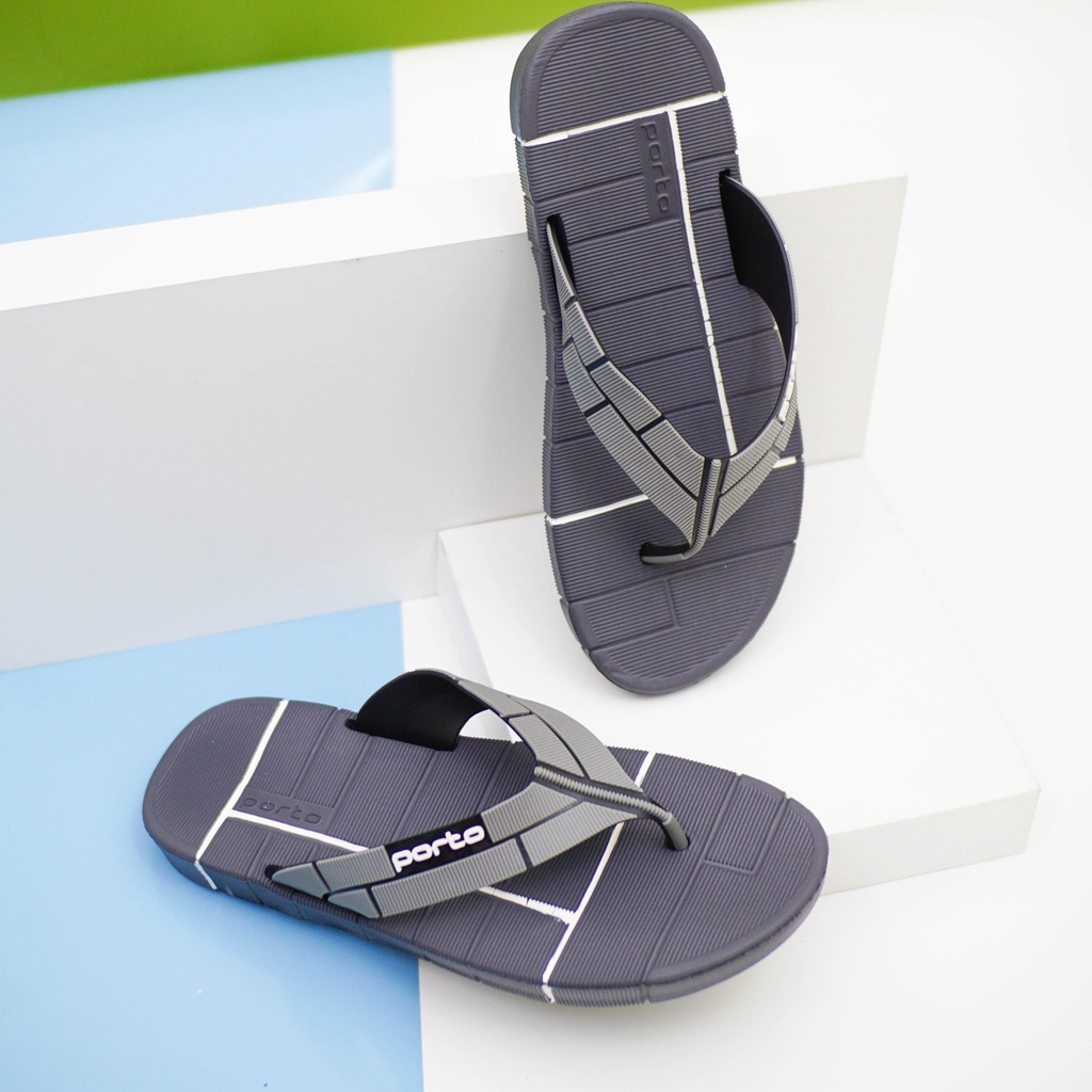 Porto 1034M - Sandal Sepatu Pria Sandal Jepit Empuk Sandal Karet Image 6