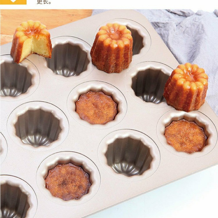 

✅Termurah Chefmade 12Cups Canele Cake Mold Wk9158 / Loyang Kue Diskon