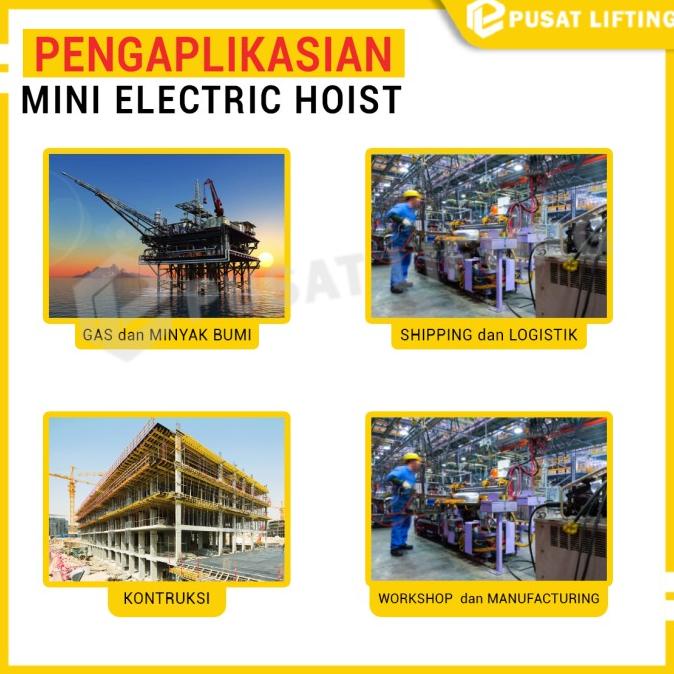 Katrol Listrik 300 Kg Electric Hoist 20 Meter Mini Hoist Pa 300