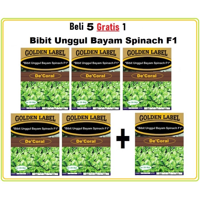 Beli 5 Gratis 1 Bibit Unggul Bayam Spinach F1 Benih Bayam Brazil