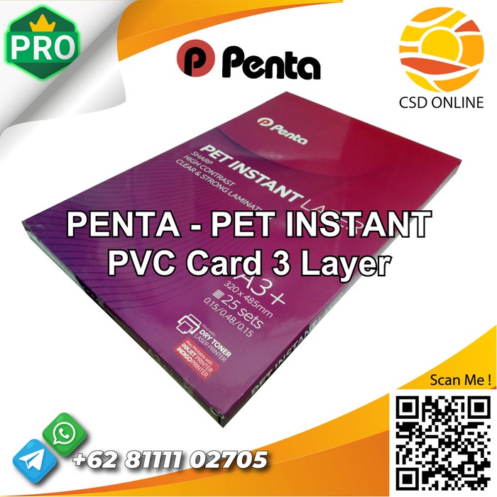 

✨Sale Penta Pvc Id Card Laser A3 Pack Isi 25 Sheet Khusus Instan Diskon