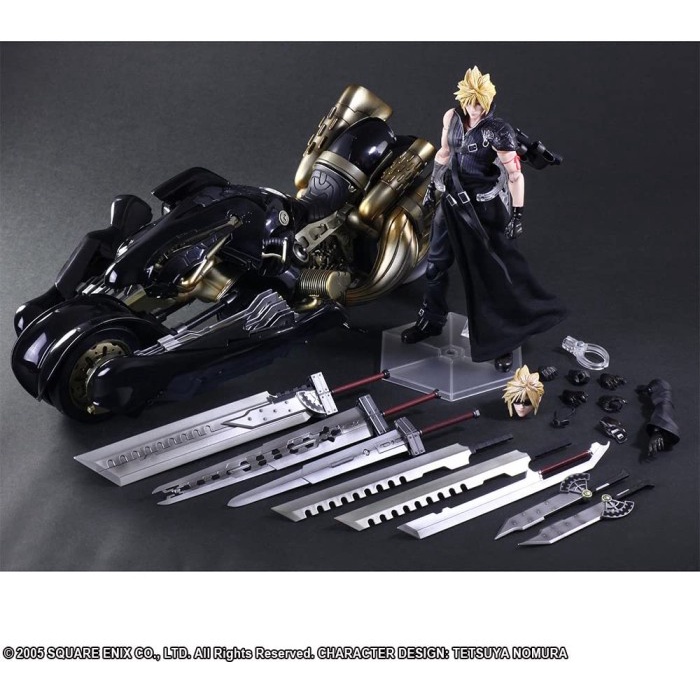 ✨New Ori Play Arts Kai Final Fantasy Vii Advent Children Cloud Strife  Fenrir Bisa Sameday