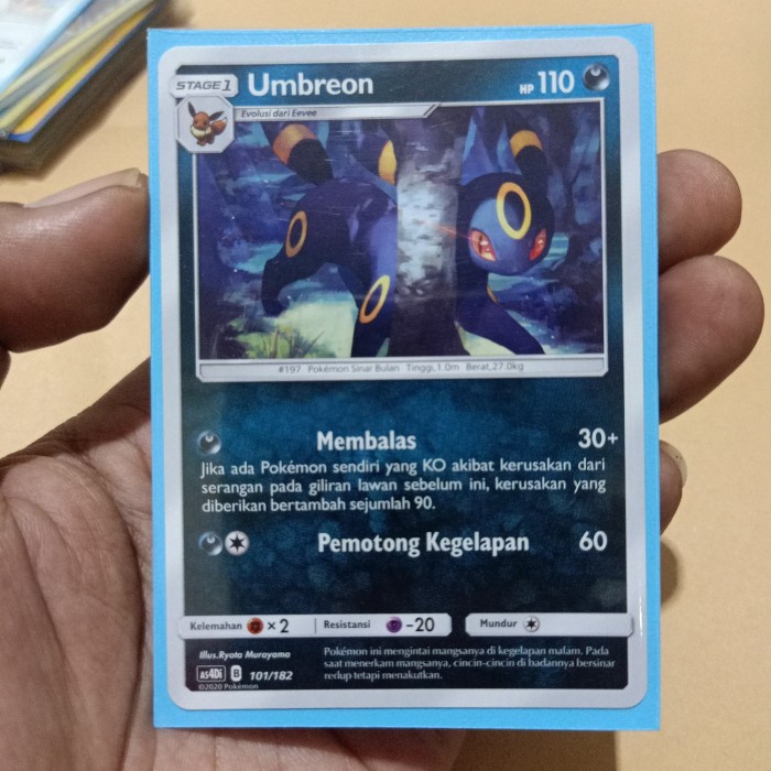 ✅New Kartu Pokemon Indonesia Umbreon 101/182/Kartu Promo Terbaru