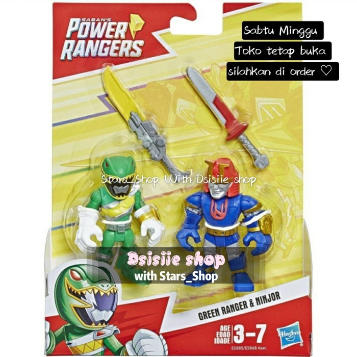 ✅Baru Power Rangers Saban'S Green Ranger And Ninjor Hasbro Original Figure Limited