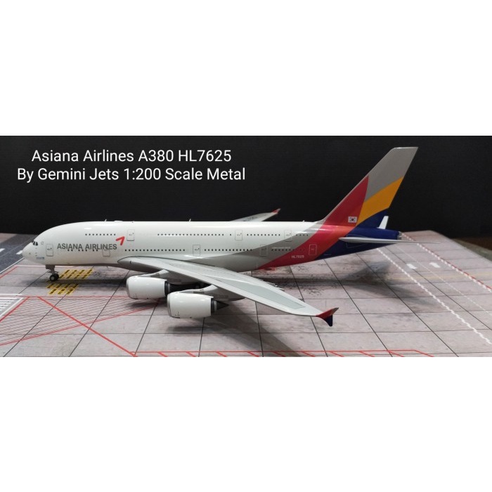 ✨New Asiana Airlines A380 Hl7625 By Gemini Jets 1:200 Scale Metal Terbaru