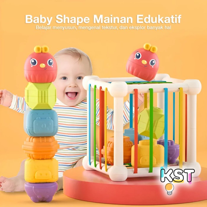 Promo Mainan Edukasi Anak Explore Baby Shape Mainan Bayi 6-7-8 Bulan 1 Tahun