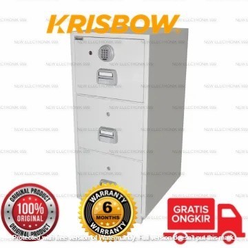 

✨Sale Krisbow Laci Arsip Tahan Api 3 Tingkat Fire Resistant Filing Cabinet Limited