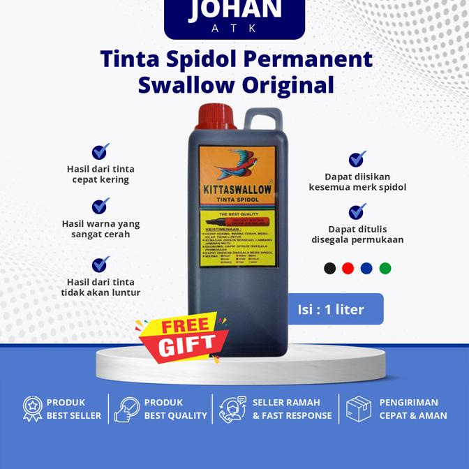 

Tinta Spidol Permanent Swallow Original