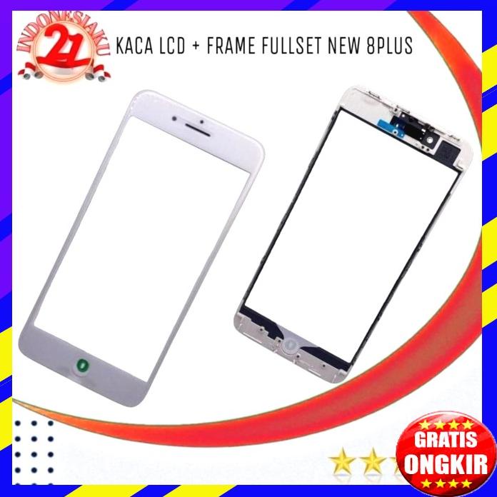 Kaca Lcd Iphone 8 Plus Frame+Oca New Original